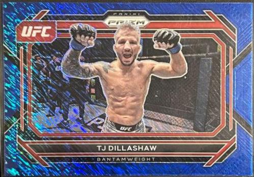 TJ Dillashaw 2023 Panini Prizm UFC Base #3 Blue Shimmer