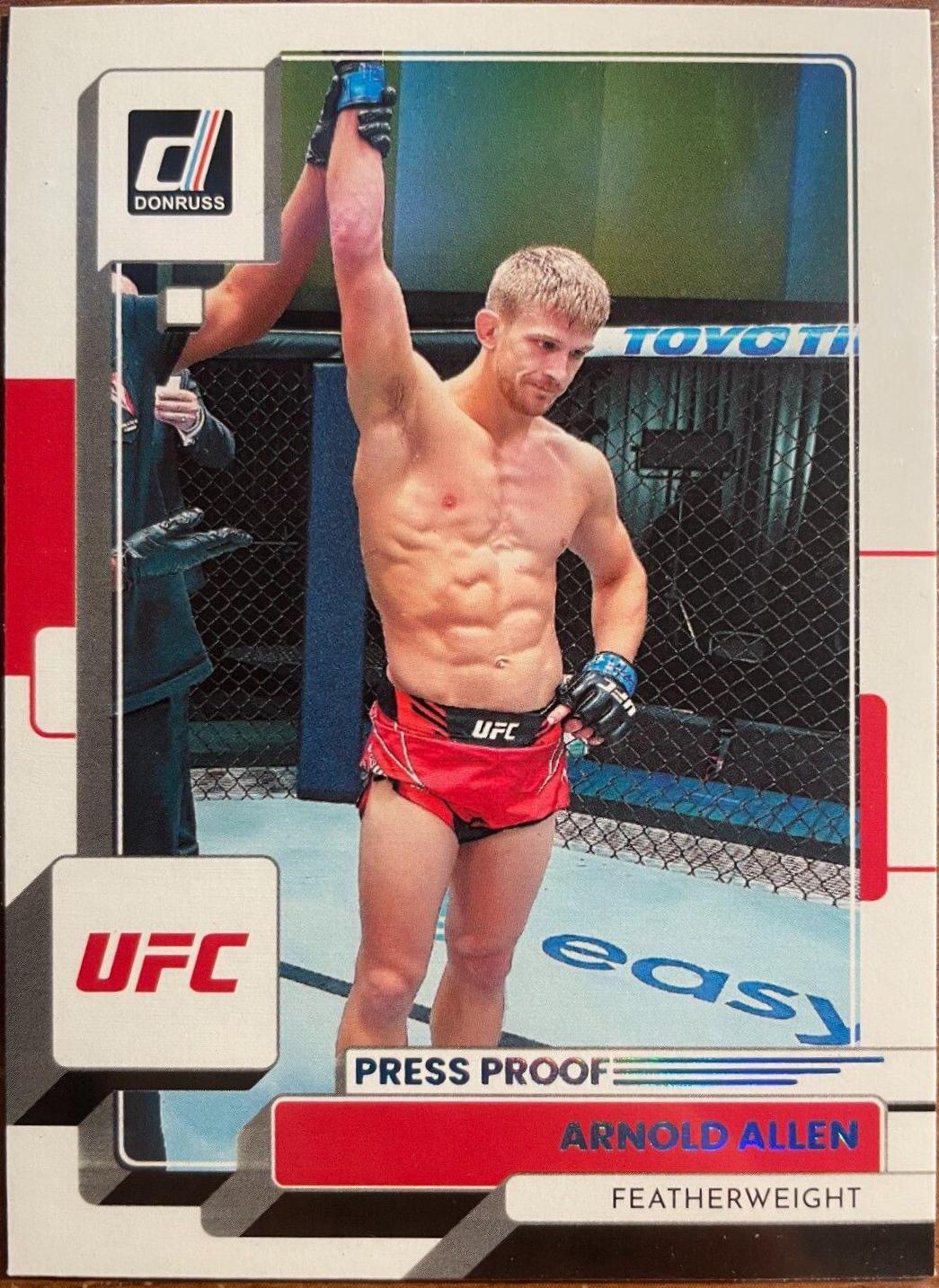 Arnold Allen 2023 Panini Donruss UFC Base #18 Press Proof Silver