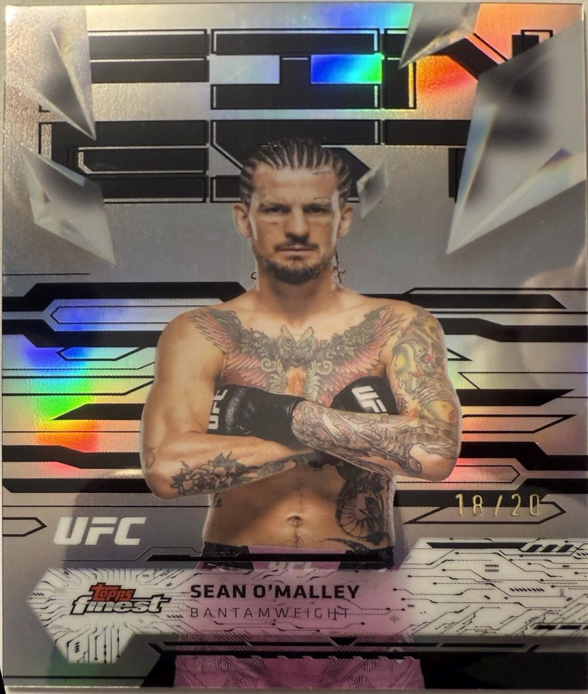 Sean O'Malley 2025 Topps Finest UFC Base Uncommon #123 Black Refractor