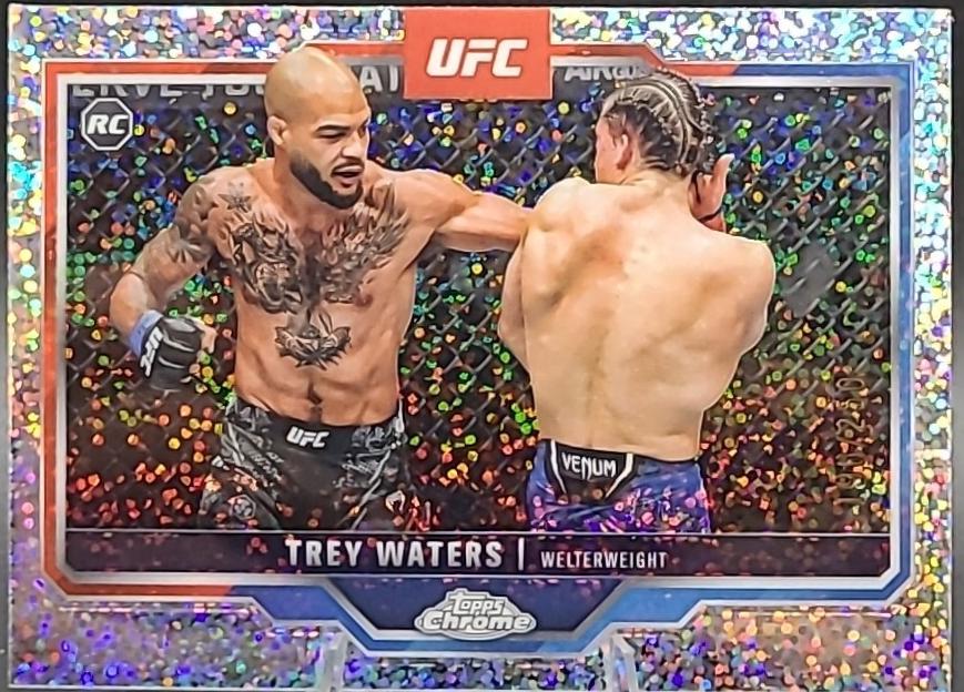 Trey Waters 2025 Topps Chrome UFC Base #48 Speckle Refractor