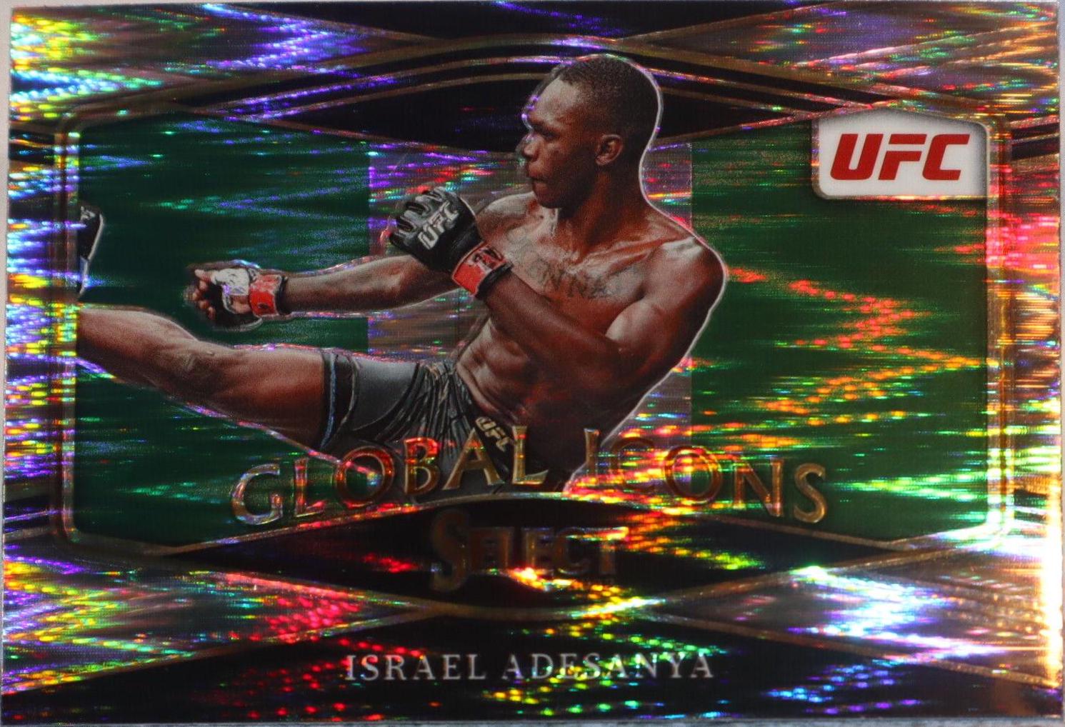 Israel Adesanya 2022 Panini Select UFC Global Icons #19 Flash
