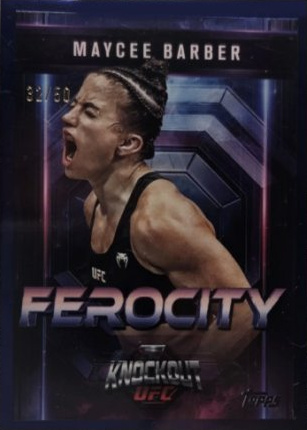 Maycee Barber 2025 Topps Knockout UFC Ferocity #FE-17 Red