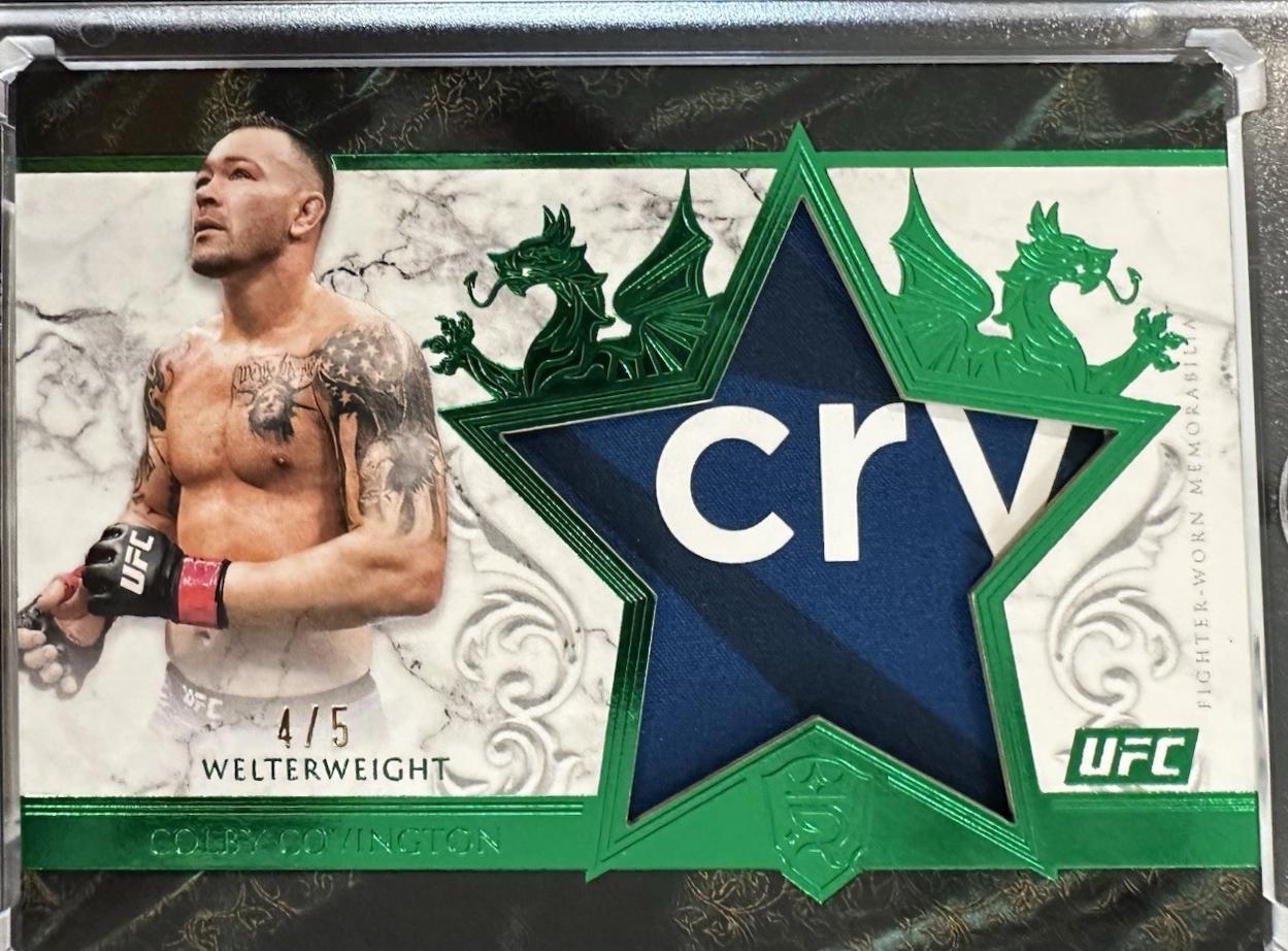 Colby Covington 2025 Topps Royalty UFC Star Relics #SR-CC Green