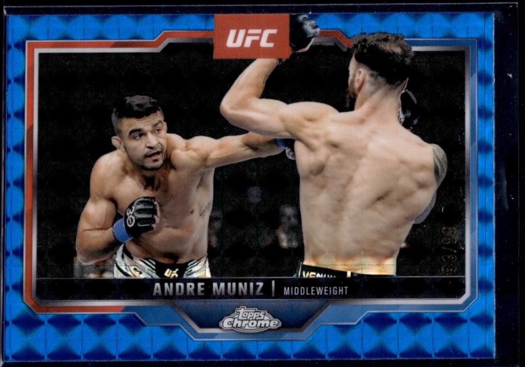 Andre Muniz 2025 Topps Chrome UFC Base #11 Blue Geometric Refractor