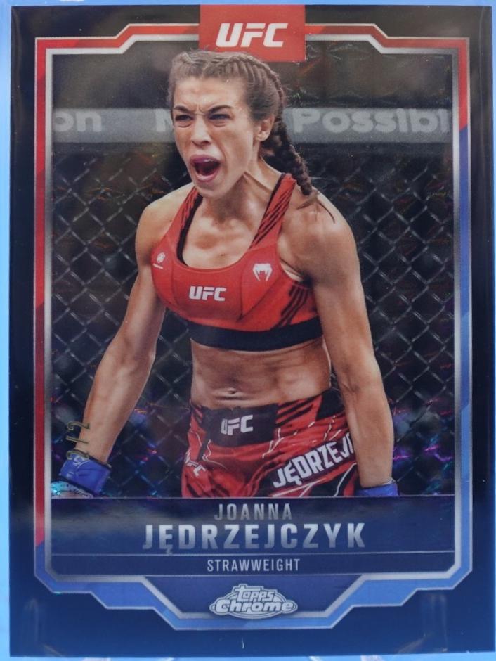 Joanna Jędrzejczyk 2025 Topps Chrome UFC Base #34 Black Geometric Refractor