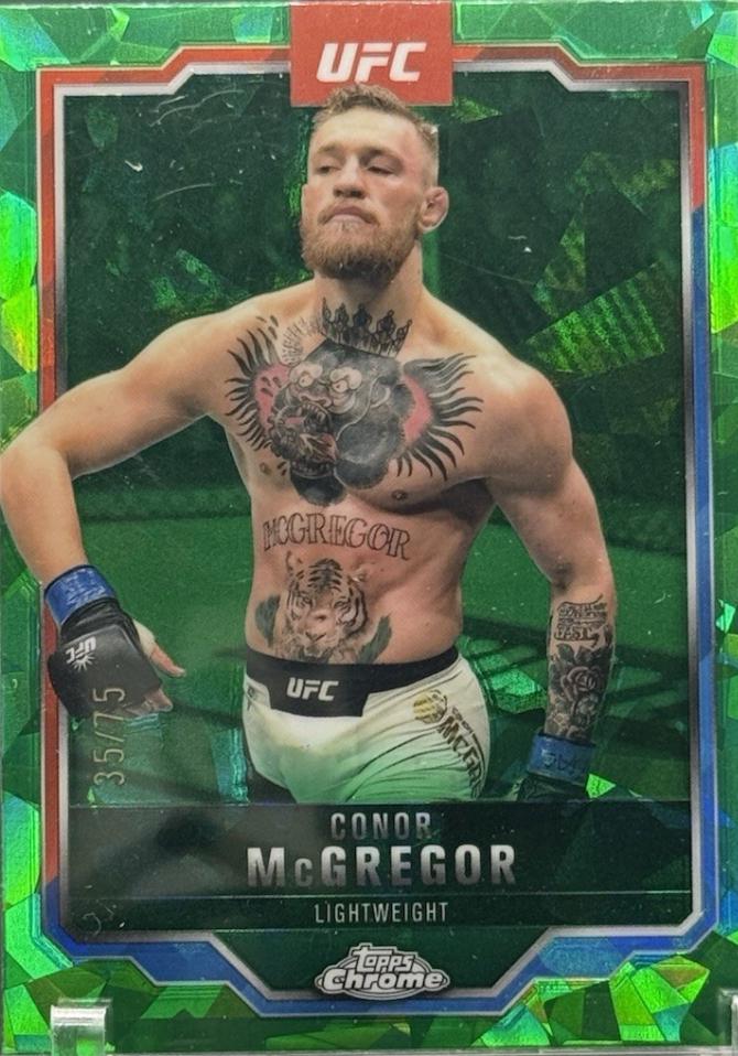Conor McGregor 2025 Topps Chrome Sapphire UFC Base Sapphire #101 Green Sapphire