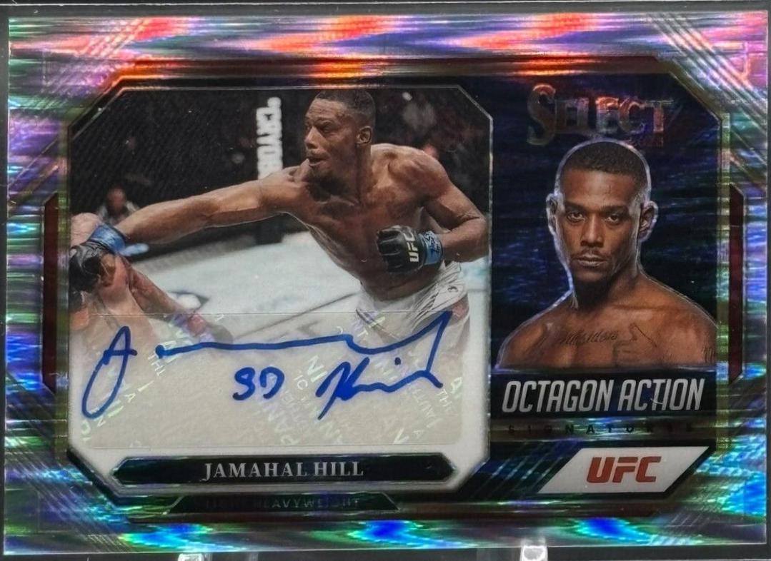 Jamahal Hill 2023 Panini Select UFC Octagon Action Signatures #34 Flash