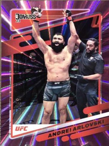 Andrei Arlovski 2022 Panini Donruss UFC Base #155 Purple Laser