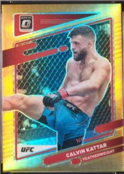 Calvin Kattar 2022 Panini Donruss Optic UFC Base #68 Gold