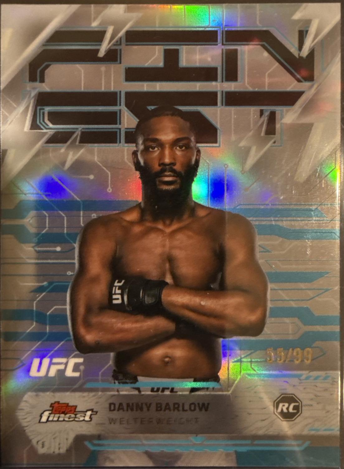 Danny Barlow 2025 Topps Finest UFC Base Rare #217 Blue Refractor