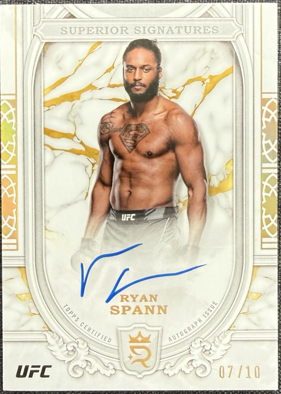 Ryan Spann 2024 Topps Royalty UFC Superior Signatures #SS-RSN Platinum