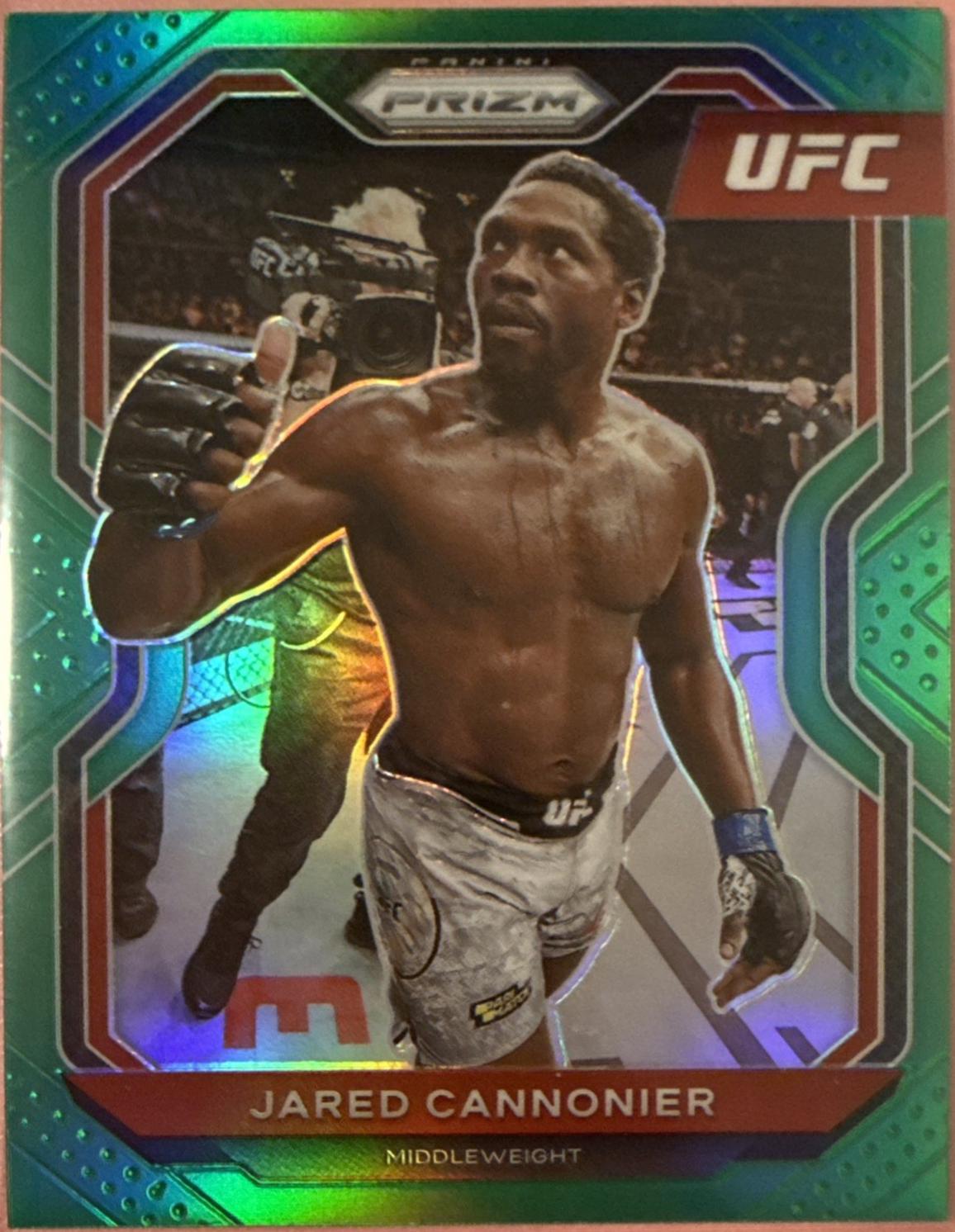 Jared Cannonier 2021 Panini Prizm UFC Base #44 Green
