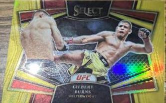Gilbert Burns 2023 Panini Select UFC Snapshots #22 Gold