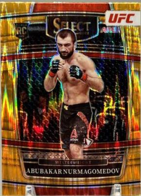 Abubakar Nurmagomedov 2022 Panini Select UFC Octagonside #270 Orange Flash