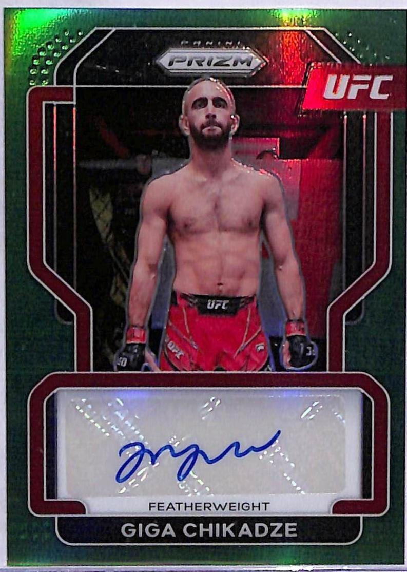 Giga Chikadze 2022 Panini Prizm UFC Signatures #SG-GCH Green