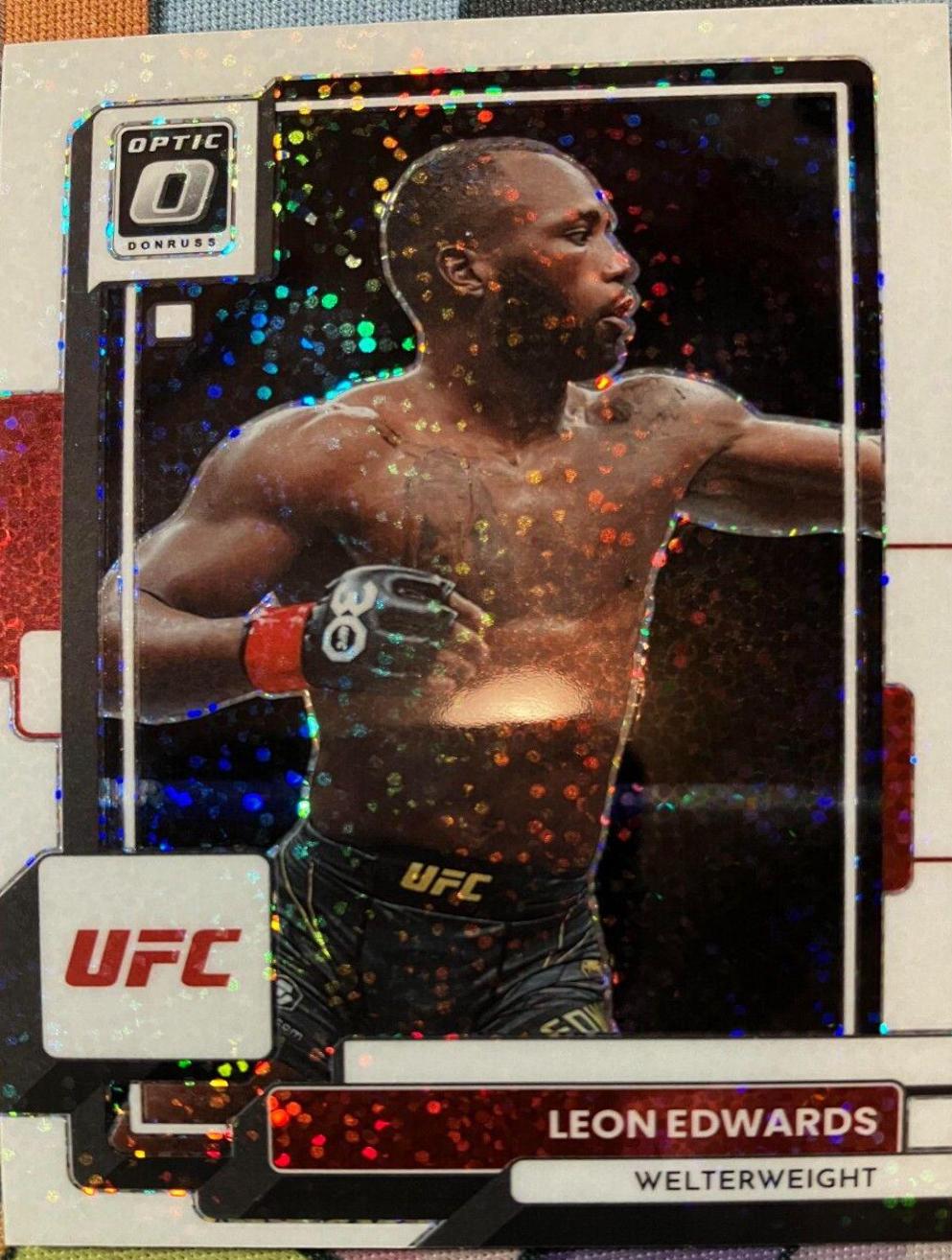 Leon Edwards 2023 Panini Donruss Optic UFC Base #3 White Sparkle