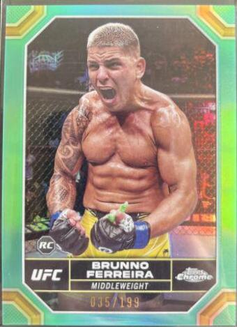 Brunno Ferreira 2024 Topps Chrome UFC Base #3 Aqua Refractor