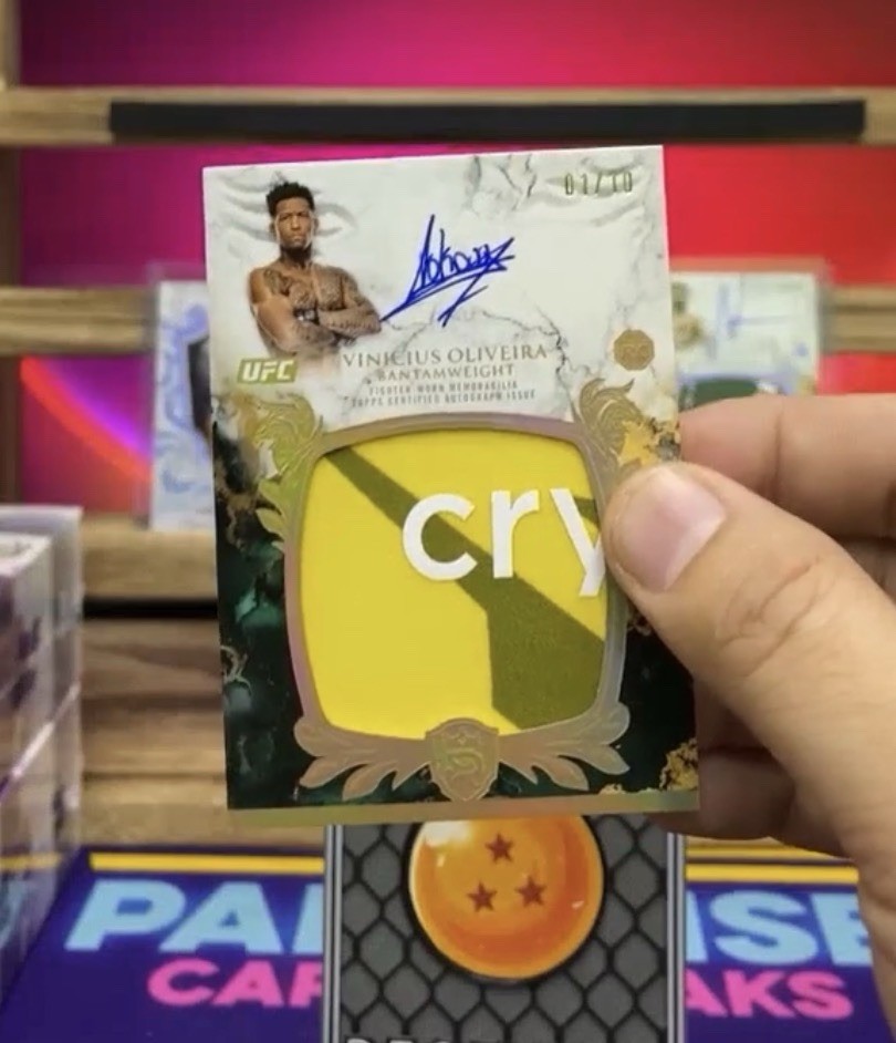 Vinicius Oliveira 2025 Topps Royalty UFC Rookie Relic Autographs #RRA-VO Platinum
