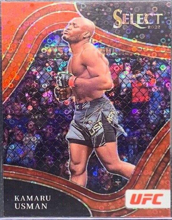 Kamaru Usman 2022 Panini Select UFC Octagonside #209 Red Disco