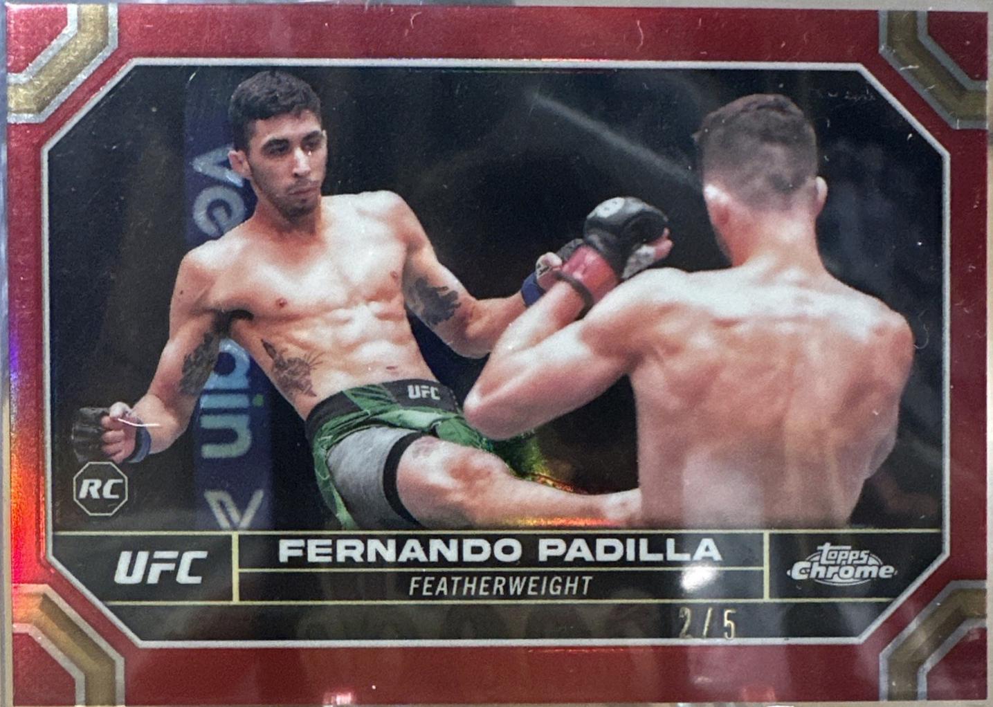 Fernando Padilla 2024 Topps Chrome UFC Base #35 Red Refractor