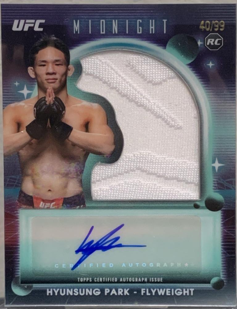 Hyunsung Park 2025 Topps Midnight UFC Rookie Relic Autographs #RRA-HS Twilight