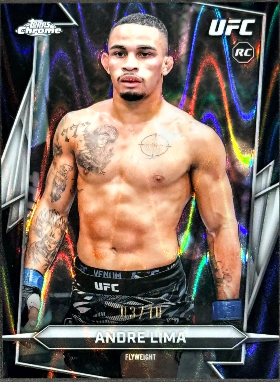 Andre Lima 2026 Topps Chrome UFC Base #193 Black Ray Wave Refractor