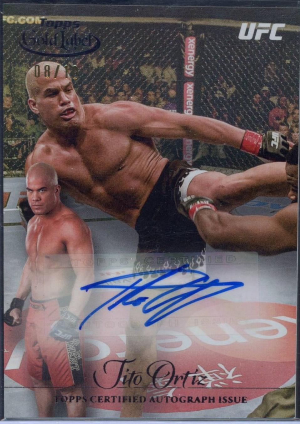 Tito Ortiz 2024 Topps Gold Label UFC Gold Label Autographs #GLA-TOR Black