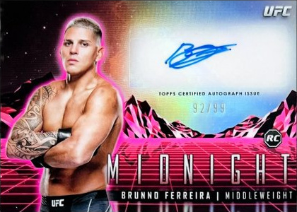 Brunno Ferreira 2024 Topps Midnight UFC Horizon Signatures #HS-BFA Midnight