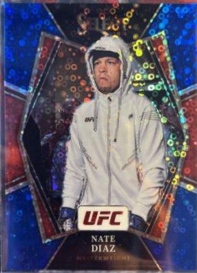 Nate Diaz 2022 Panini Select UFC Premier Level #102 Blue Disco