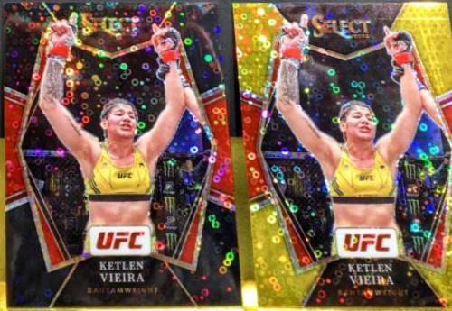 Ketlen Vieira 2022 Panini Select UFC Premier Level #176 Gold Disco
