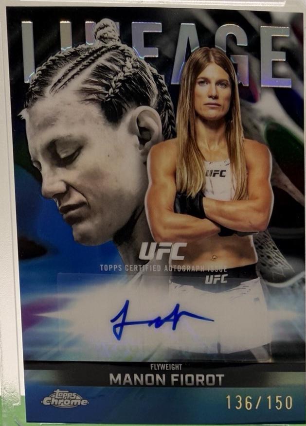 Manon Fiorot 2026 Topps Chrome UFC Chrome Lineage Autographs #CCA-MF Blue Refractor