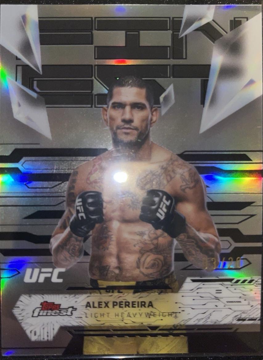 Alex Pereira 2025 Topps Finest UFC Base Uncommon #183 Black Refractor
