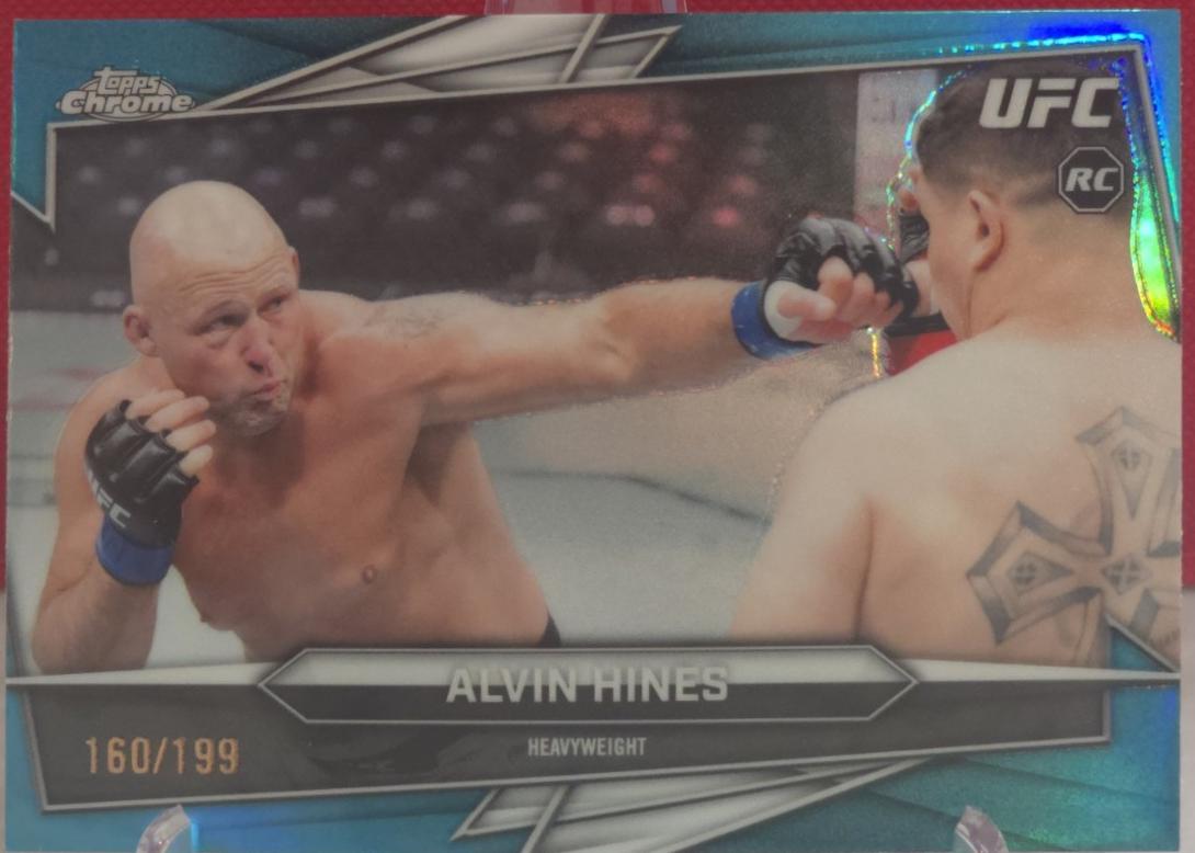 Alvin Hines 2026 Topps Chrome UFC Base #16 Aqua Refractor