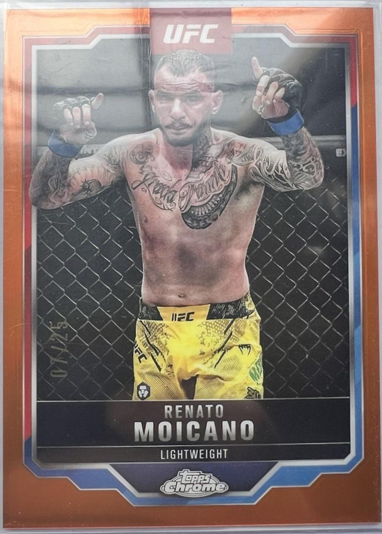 Renato Moicano 2025 Topps Chrome UFC Base #174 Orange Refractor