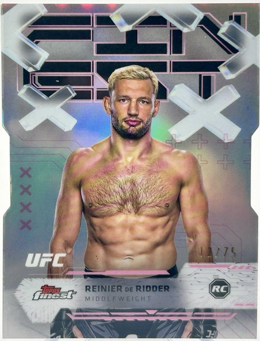 Reinier de Ridder 2025 Topps Finest UFC Base Common #13 Die-Cut Refractor