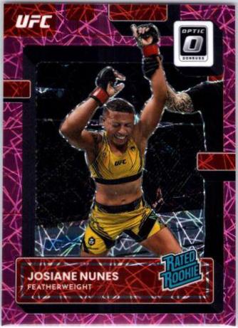 Josiane Nunes 2023 Panini Donruss Optic UFC Base #137 Pink Velocity