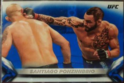 Santiago Ponzinibbio 2018 Topps UFC Knockout Base #95 Blue