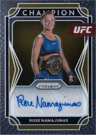 Rose Namajunas 2022 Panini Prizm UFC Champion Signatures #3 White Sparkle
