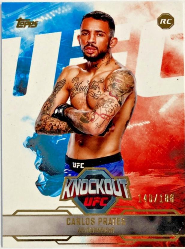 Carlos Prates 2025 Topps Knockout UFC Base #41 Gold