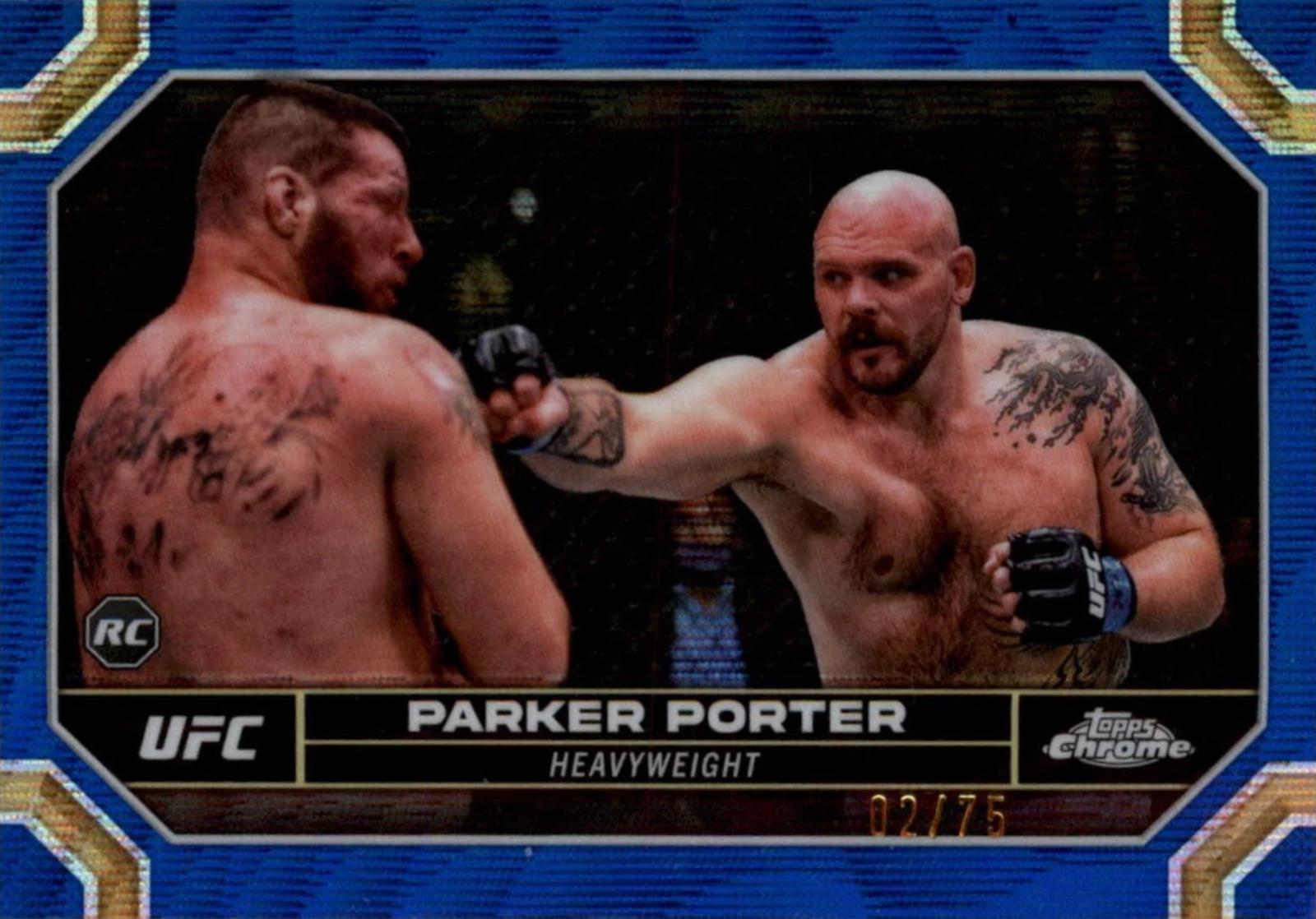 Parker Porter 2024 Topps Chrome UFC Base #142 Blue Wave Refractor