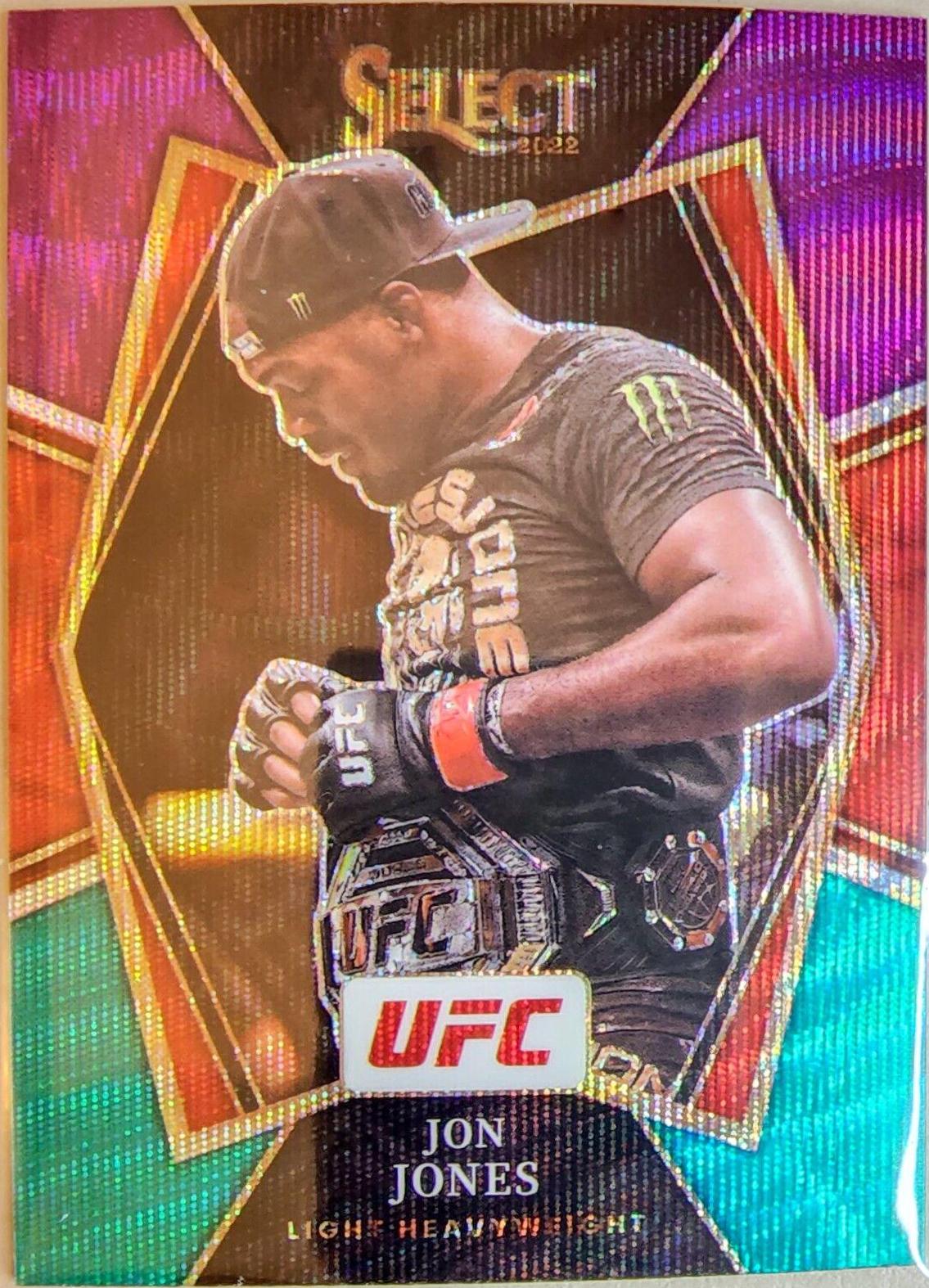 Jon Jones 2022 Panini Select UFC Premier Level #151 Green and Purple