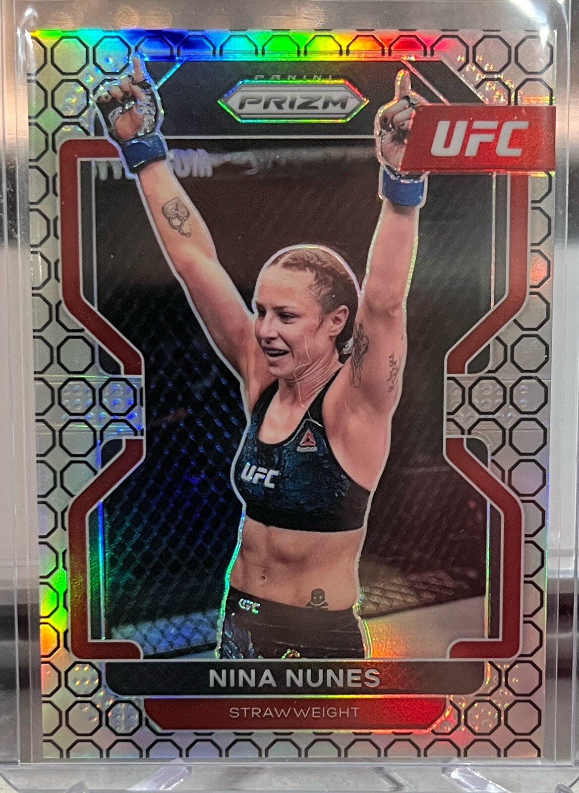 Nina Nunes 2022 Panini Prizm UFC Base #160 Octagon