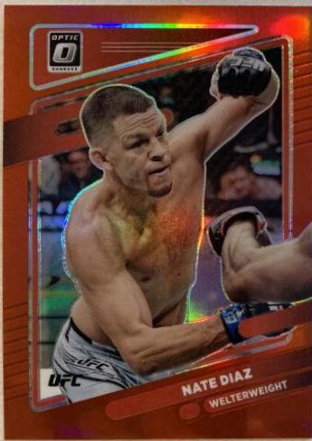 Nate Diaz 2022 Panini Donruss Optic UFC Base #23 Red
