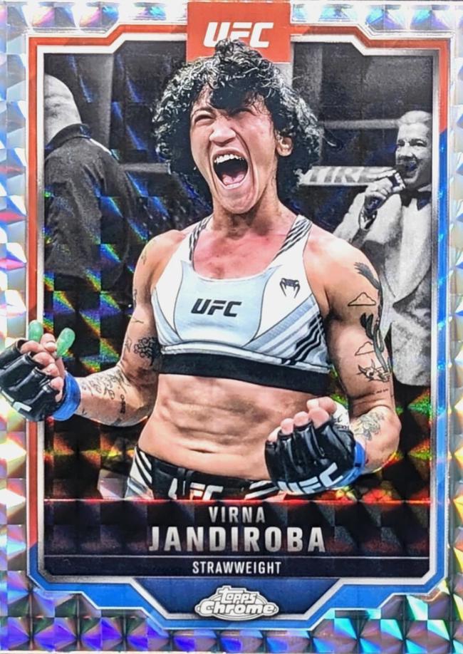 Virna Jandiroba 2025 Topps Chrome UFC Base #123 Geometric Refractor