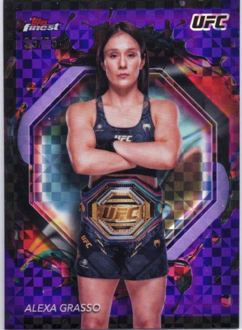 Alexa Grasso 2024 Topps Finest UFC Base Rare #219 Purple Checkerboard Refractor