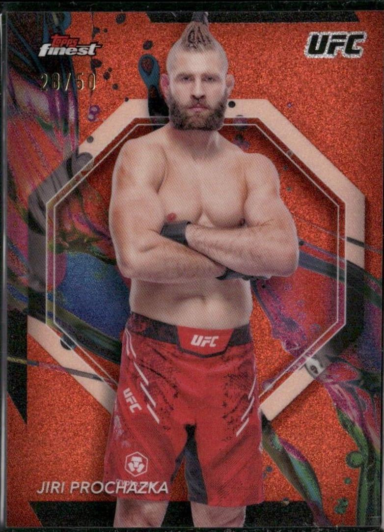 Jiri Prochazka 2024 Topps Finest UFC Base Common #78 Tangerine Glitter Refractor