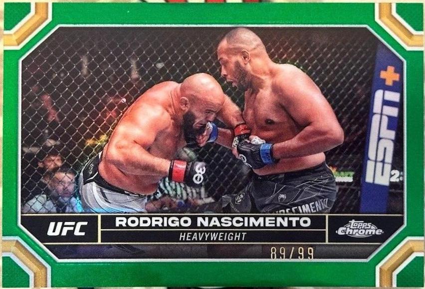 Rodrigo Nascimento 2024 Topps Chrome UFC Base #166 Green Refractor