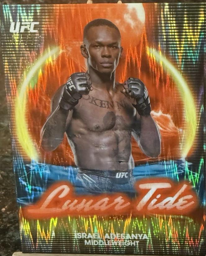 Israel Adesanya 2025 Topps Midnight UFC Lunar Tide #LT-8 Dusk
