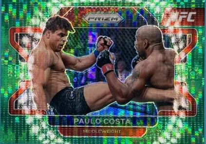 Paulo Costa 2022 Panini Prizm UFC Base #68 Green Pulsar