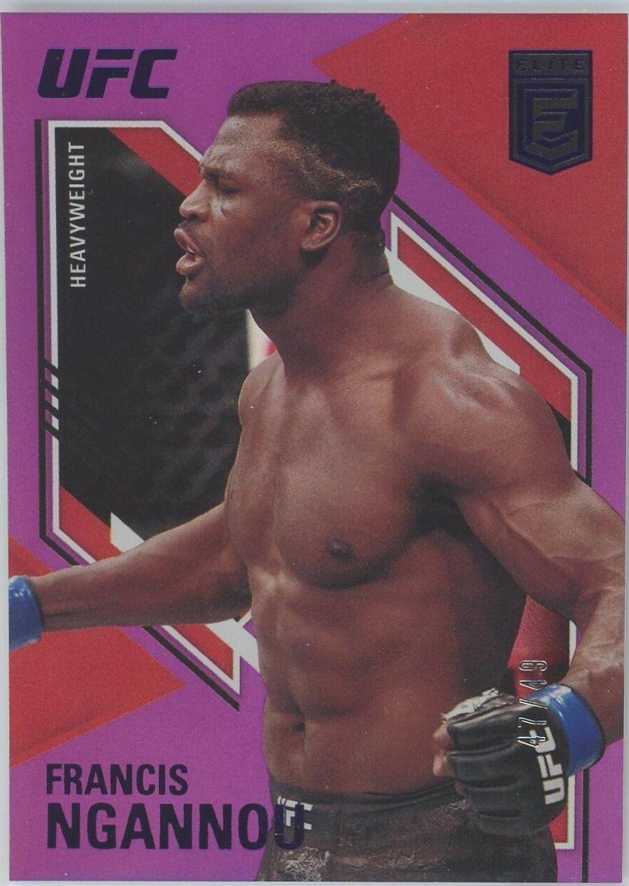 Francis Ngannou 2021 Panini Chronicles UFC Base Elite #149 Purple